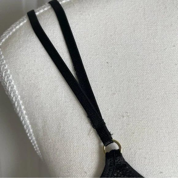 Victoria's Secret Sexy Sheer Mesh Scoop Neck Bralette Women’s XS Black Wireless - Picture 5 of 13